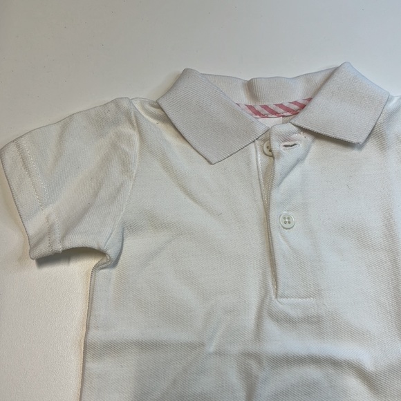 Starting Out 3PC White Collared Onesie, Pink & White Striped Shorts & Hat, NWT! - Picture 6 of 8